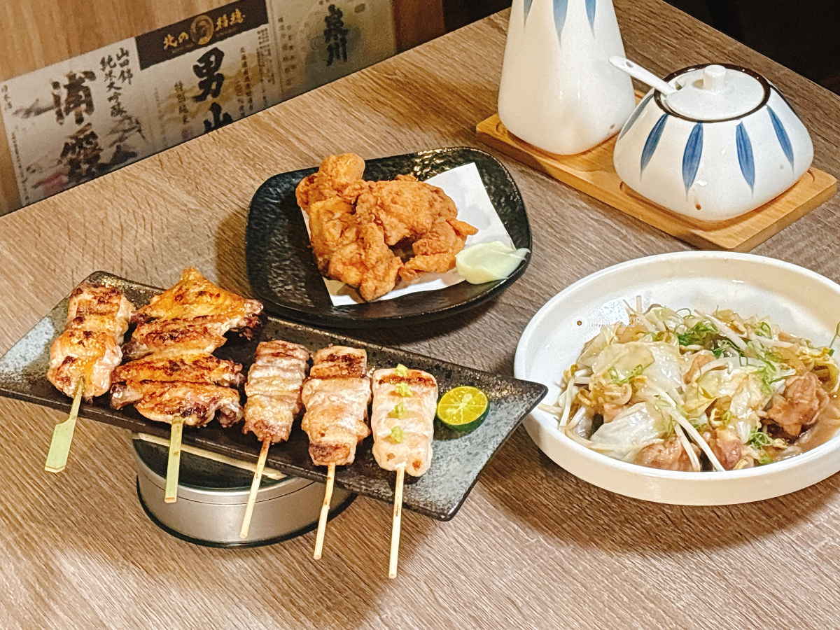 [台南美食]北區日式燒鳥串燒，炭火現烤串燒、新鮮刺身、日本酒一次滿足，營業至凌晨一點｜銅鈊炭火日式燒鳥串燒 @城市少女阿璇